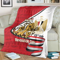 Egypt Revolution Day Blanket Coat of Arms Egyptian Pattern