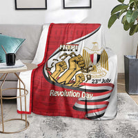 Egypt Revolution Day Blanket Coat of Arms Egyptian Pattern