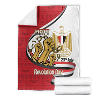 Egypt Revolution Day Blanket Coat of Arms Egyptian Pattern