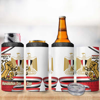 Egypt Revolution Day 4 in 1 Can Cooler Tumbler Coat of Arms Egyptian Pattern