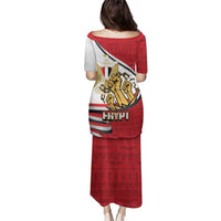 Egypt Revolution Day Family Matching Puletasi and Hawaiian Shirt Coat of Arms Egyptian Pattern