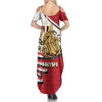 Egypt Revolution Day Family Matching Summer Maxi Dress and Hawaiian Shirt Coat of Arms Egyptian Pattern