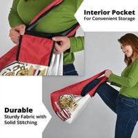 Egypt Revolution Day Grocery Bag Coat of Arms Egyptian Pattern