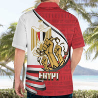 Egypt Revolution Day Hawaiian Shirt Coat of Arms Egyptian Pattern