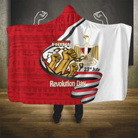 Egypt Revolution Day Hooded Blanket Coat of Arms Egyptian Pattern