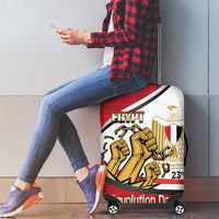 Egypt Revolution Day Luggage Cover Coat of Arms Egyptian Pattern
