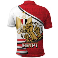 Egypt Revolution Day Polo Shirt Coat of Arms Egyptian Pattern