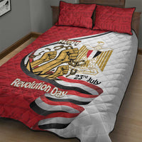 Egypt Revolution Day Quilt Bed Set Coat of Arms Egyptian Pattern
