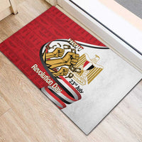 Egypt Revolution Day Rubber Doormat Coat of Arms Egyptian Pattern