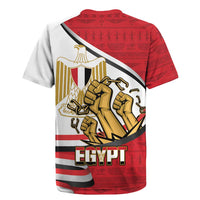 Egypt Revolution Day Rugby Jersey Coat of Arms Egyptian Pattern