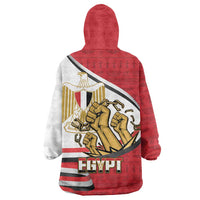 Egypt Revolution Day Wearable Blanket Hoodie Coat of Arms Egyptian Pattern