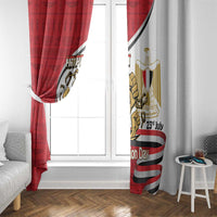 Egypt Revolution Day Window Curtain Coat of Arms Egyptian Pattern
