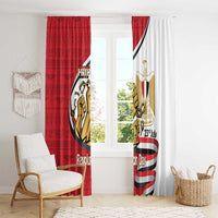 Egypt Revolution Day Window Curtain Coat of Arms Egyptian Pattern