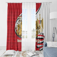 Egypt Revolution Day Window Curtain Coat of Arms Egyptian Pattern