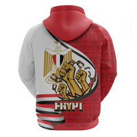 Egypt Revolution Day Zip Hoodie Coat of Arms Egyptian Pattern