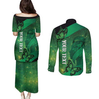 Personalised World Mental Health Awareness Month Couples Matching Puletasi and Long Sleeve Button Shirt Warriors Brave Strong Galaxy Vibes