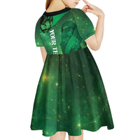 Personalised World Mental Health Awareness Month Kid Short Sleeve Dress Warriors Brave Strong Galaxy Vibes