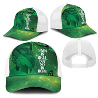 World Mental Health Awareness Month Mesh Trucker Cap Warriors Brave Strong Galaxy Vibes - Wonder Print Shop