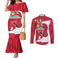 Personalized Trinidad and Tobago Independence Day Couples Matching Mermaid Dress and Long Sleeve Button Shirt August 31st Proud - Wonder Print Shop