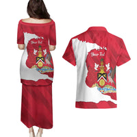 Personalized Trinidad and Tobago Independence Day Couples Matching Puletasi and Hawaiian Shirt August 31st Proud - Wonder Print Shop