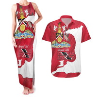 Personalized Trinidad and Tobago Independence Day Couples Matching Tank Maxi Dress and Hawaiian Shirt August 31st Proud - Wonder Print Shop