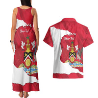 Personalized Trinidad and Tobago Independence Day Couples Matching Tank Maxi Dress and Hawaiian Shirt August 31st Proud - Wonder Print Shop