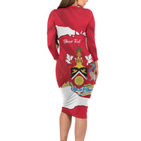 Personalized Trinidad and Tobago Independence Day Family Matching Long Sleeve Bodycon Dress and Hawaiian Shirt August 31st Proud - Wonder Print Shop