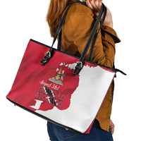 Trinidad and Tobago Independence Day Leather Tote Bag August 31st Proud - Wonder Print Shop