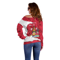Personalized Trinidad and Tobago Independence Day Off Shoulder Sweater August 31st Proud - Wonder Print Shop