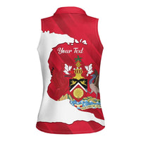 Personalized Trinidad and Tobago Independence Day Women Sleeveless Polo Shirt August 31st Proud - Wonder Print Shop