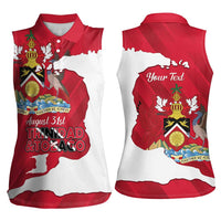 Personalized Trinidad and Tobago Independence Day Women Sleeveless Polo Shirt August 31st Proud - Wonder Print Shop