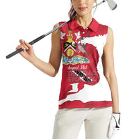 Personalized Trinidad and Tobago Independence Day Women Sleeveless Polo Shirt August 31st Proud - Wonder Print Shop