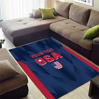 Custom USA Cricket Area Rug Go United States Simple Version - Wonder Print Shop
