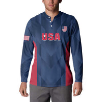 Custom USA Cricket Button Sweatshirt Go United States Simple Version - Wonder Print Shop