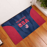 Custom USA Cricket Rubber Doormat Go United States Simple Version - Wonder Print Shop