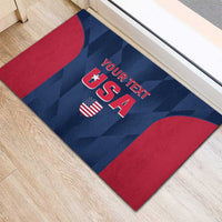 Custom USA Cricket Rubber Doormat Go United States Simple Version - Wonder Print Shop