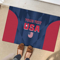 Custom USA Cricket Rubber Doormat Go United States Simple Version - Wonder Print Shop