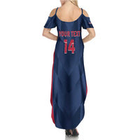 Custom USA Cricket Summer Maxi Dress Go United States Simple Version - Wonder Print Shop