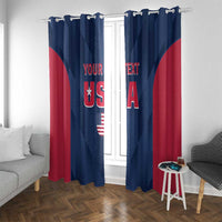 Custom USA Cricket Window Curtain Go United States Simple Version - Wonder Print Shop