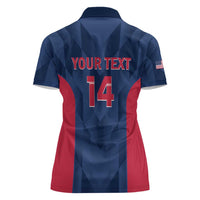 Custom USA Cricket Women Polo Shirt Go United States Simple Version - Wonder Print Shop