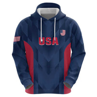Custom USA Cricket Zip Hoodie Go United States Simple Version - Wonder Print Shop