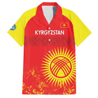 Custom Kyrgyzstan Football Family Matching Short Sleeve Bodycon Dress and Hawaiian Shirt Go White Falcons Sporty Style - Wonder Print Shop