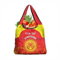 Custom Kyrgyzstan Football Grocery Bag Go White Falcons Sporty Style