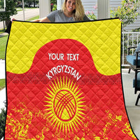 Custom Kyrgyzstan Football Quilt Go White Falcons Sporty Style - Wonder Print Shop