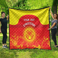 Custom Kyrgyzstan Football Quilt Go White Falcons Sporty Style - Wonder Print Shop