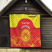 Custom Kyrgyzstan Football Quilt Go White Falcons Sporty Style - Wonder Print Shop