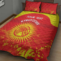 Custom Kyrgyzstan Football Quilt Bed Set Go White Falcons Sporty Style - Wonder Print Shop