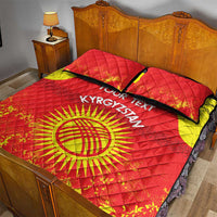 Custom Kyrgyzstan Football Quilt Bed Set Go White Falcons Sporty Style - Wonder Print Shop