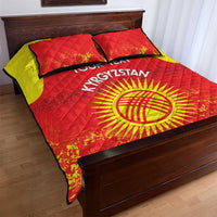 Custom Kyrgyzstan Football Quilt Bed Set Go White Falcons Sporty Style - Wonder Print Shop