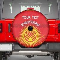 Custom Kyrgyzstan Football Spare Tire Cover Go White Falcons Sporty Style - Wonder Print Shop